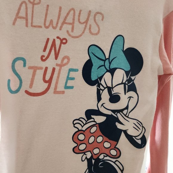 Set of 2 Pairs Disney Minnie Mouse 100% Cotton Sleepwear Set Size 8 Kids - Picture 9 of 10